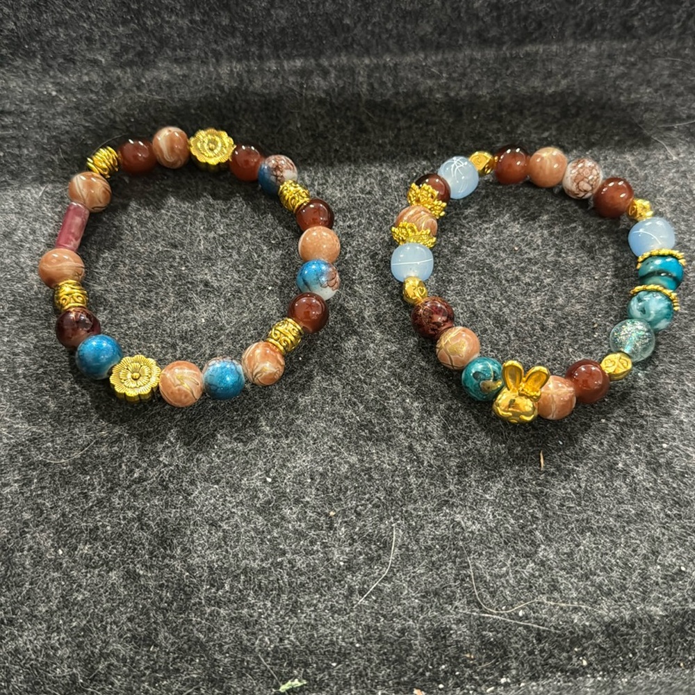 Handmade Porcelain Beads Bracelet Set